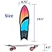 Surfskate Kids Skateboard Surf Skate Trucks for Kids Front Caster Wheel Rotates Easily for Children Great Pumping Power Heavy Duty Trucks in Rear Graphics on Grip Tape 31” Long X 9” Wide