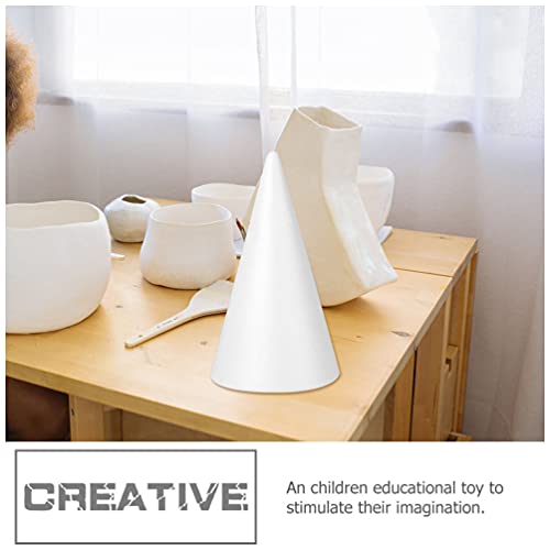 TOYANDONA 2 Stuks Foam Kegels Wit Durafoam Kegel Voor Diy Thuis Craft Project Kerstboom Tafel Middelpunt Wit Kegels Voor… - Image 6