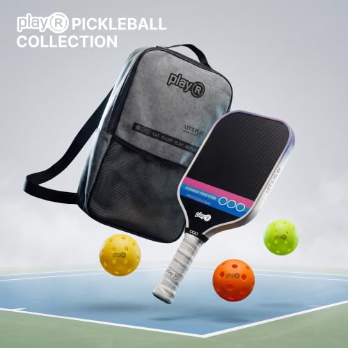 Image of playR Professional Friction Carbon Fiber Pickleball Set for Kids, Adult