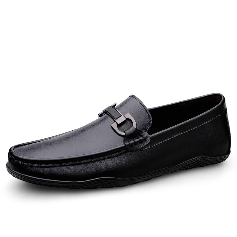 Men’s Slip-On Leather Oxford Dress Shoes Fashion Wedding Loafers Casual Driving Comfortable Shoes