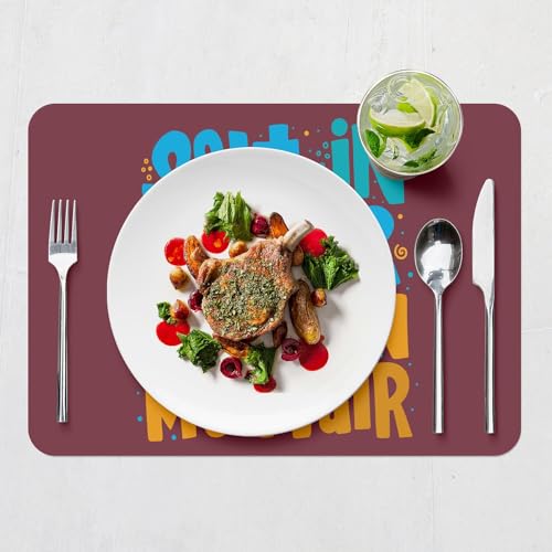 Sets de table en liège rouge grand format finition soignée bord de mer lot de 4