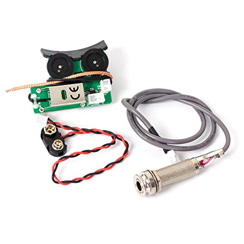 Kmise Under Saddle Piezo Pickup Onboard Preamp System For Acoustic Guitar #TOP1