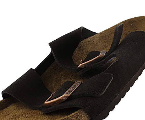 Image of Birkenstock Arizona Suede Unisex Shoes Size 11, Color: Mocha-Brown