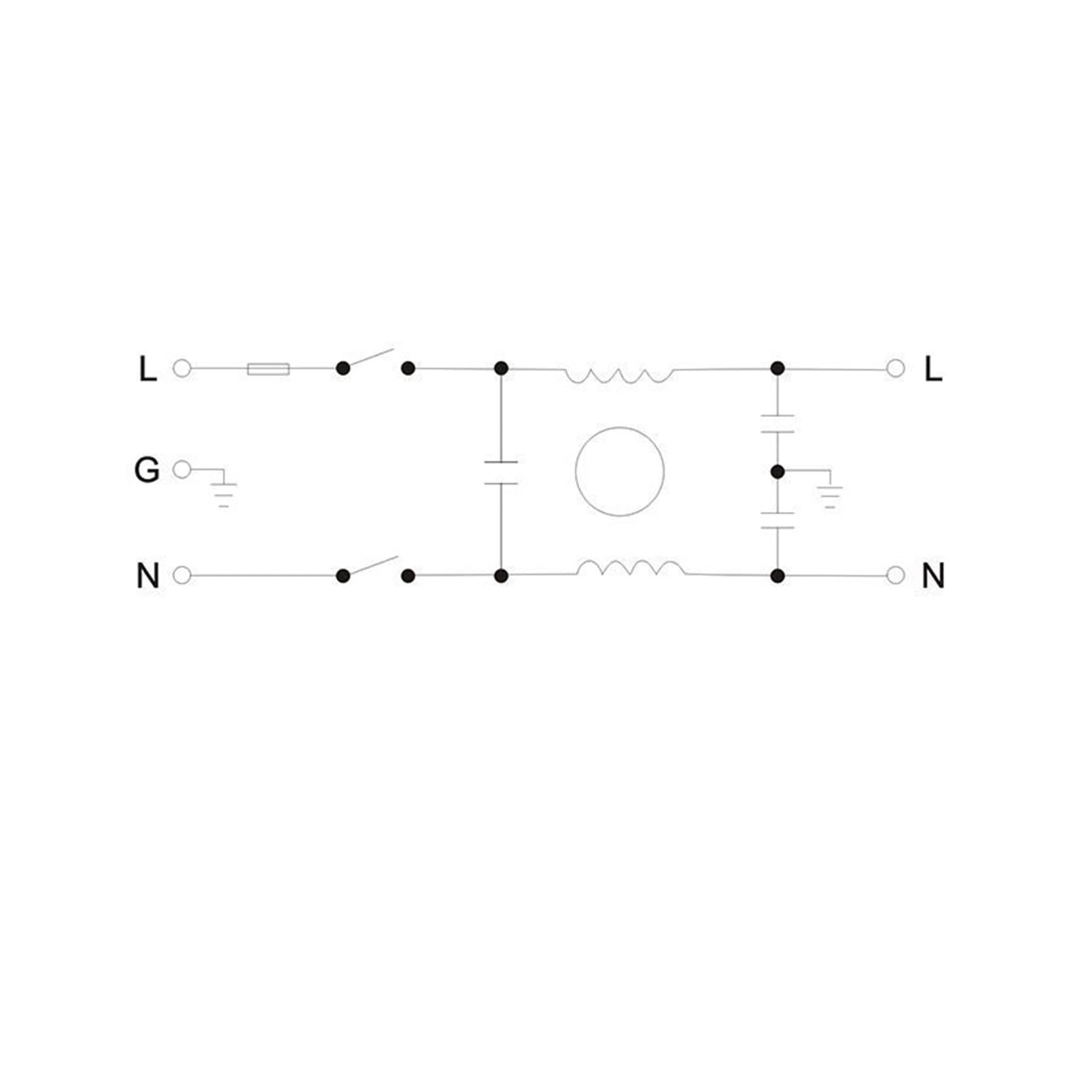 Filtre d'alimentation à prise IEC 3 en 1, double fusible avec module de filtre à interrupteur(220 * 3A*I5-003)