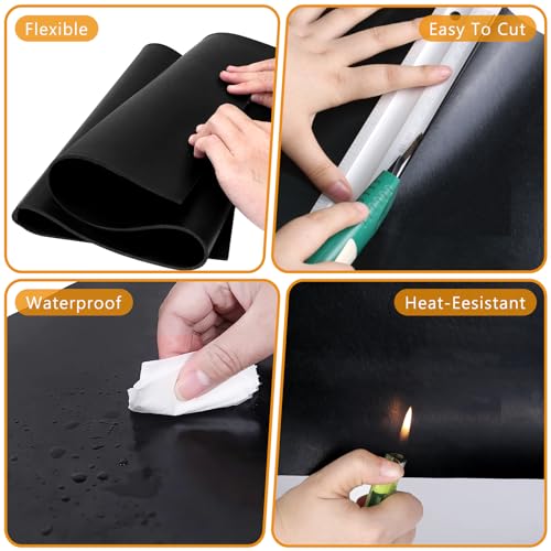 Hootown XJB-001 Neoprene Rubber Sheet, Insulation, Anti-Vibration, Anti-Slip, For Weather Stripping, Gasket, Costume, High Temp Gasket Material thumb #4