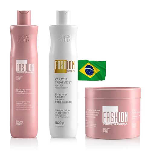 Kit FASHION GOLD 500g + Shampoo 500ml + Conditioning MASK 500g