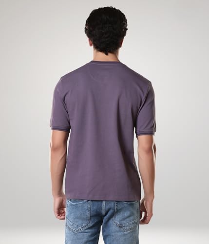 Image of TURMS Men's Ice Cool Tech Round Neck T-Shirt, Odor Control, Stretchable & Breathable, Cotton Rich Fabric, Half Sleeve