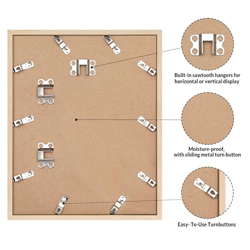 Image of LaVie Home 20x28 Picture Frame for Wall Display, 20x28 Picture Frame Oak with HD Plexiglas, 20 x 28 Poster Frame 1 Pack, Display Frame for Vertical or Horizontal, Classic Collection