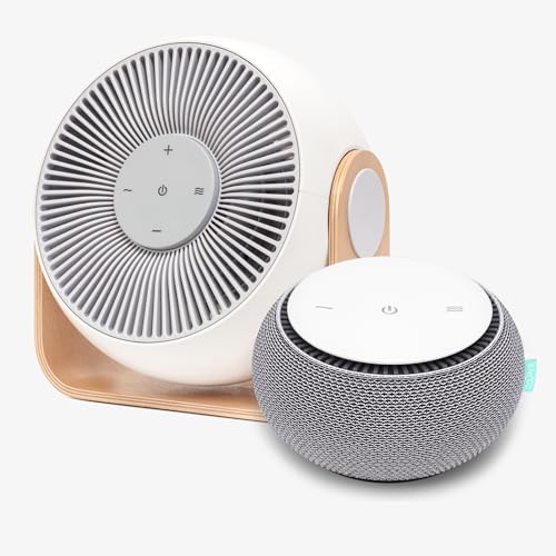 SNOOZ Climate and Calm Bundle- Original Cloud Smart White Noise Sound Machine and Breez 2-in-1 Smart Bedroom Table Fan & White Noise Machine