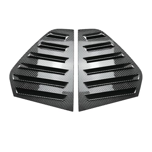 Par de persianas traseras para coche, persianas laterales de ventilación Compatible con VW Golf 8 GTI GTD R R-Line TSI TDI (2020-0-24)(Carbon Fiber Look)