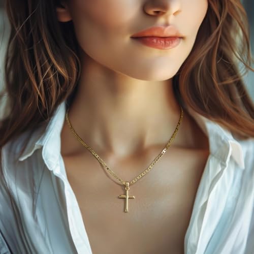Cross Necklace for Women 14K Gold Cross Necklaces for Women Minimalist Gold Chain Necklaces for Womens Necklace Faith Pendant 26mm4