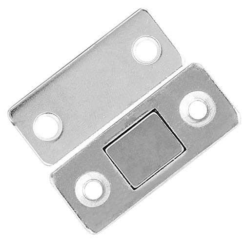 Fafeicy 10 Pezzi Magneti Portanti dell'Armadio in Acciaio Inossidabile, Magnetico di Aspirazione Porta Scorrevole, Cattura della Porta con Nastro a Doppia Faccia per Cassetto
