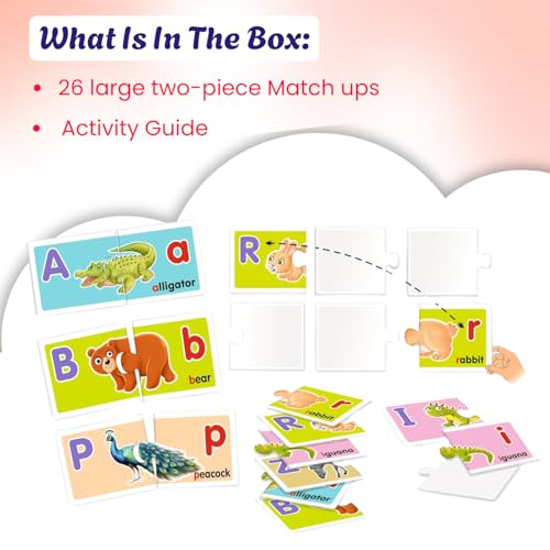 Image of Creative's ABC Animals, Learn the Alphabet with Animal Names, Early Puzzles, Learning & Educational Puzzles for Kids, Self-Correcting, Letter Sound Recognition, Ages 3 & Up