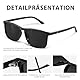 Occhsouo Polarisiert Sonnenbrille Herren - Damen UV400 Schutz Sunglasses Men Women TR90 Ultraleichte Rahmen Schwarz CAT 3 CE Retro Sport Polarisierte Sonnenbrillen für Angeln, Fishing, Fahren, Ski