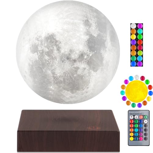 VGAzer zwevende maan lamp, 16 kleuren, 20 modellen, magnetische levitatie, licht draaien vrij, kantoorkamer decor, cadeau