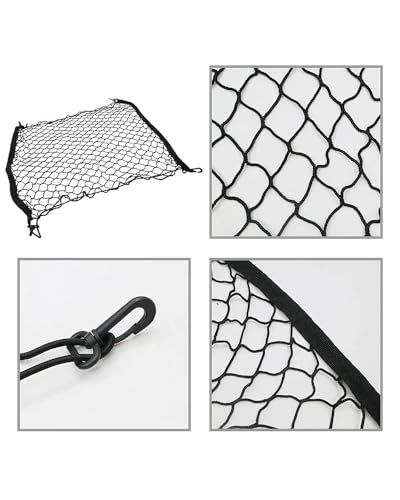 Filet de coffre de voiture extensible nylon élastique avec crochets