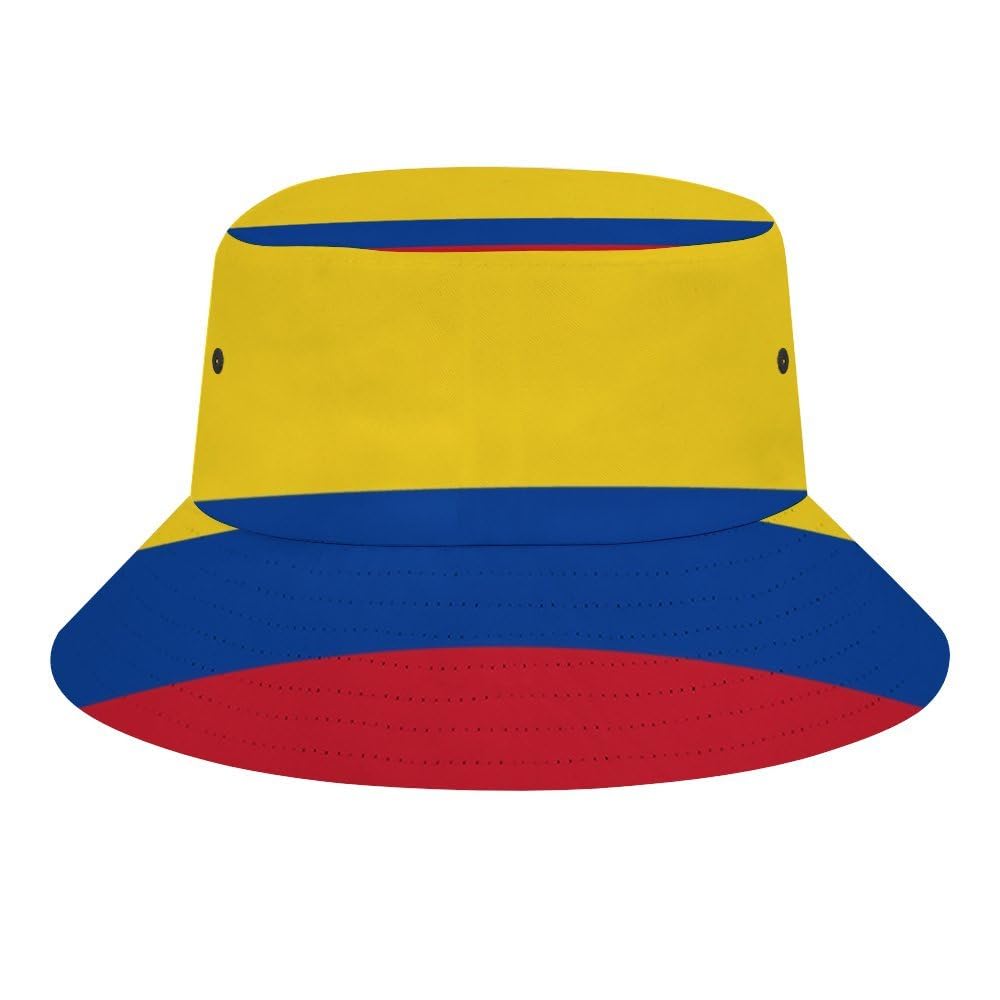Soccer National Team Hat Fisherman Bucket Hat, Summer Beach Sun Hat for Fans Gifts, Colombia, One size โ image 1