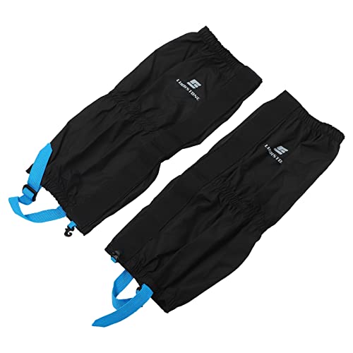 TOYANDONA 2 Pares Cubierta Protectora De Polainas para Caminar En El Tobillo Cubrir De Nieve Protector De Tela Impermeable De Terciopelo 70d Black