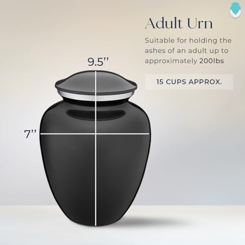 Image of Geturns - Adult Custom Butterfly Cremation Urns for Human Ashes I Charcoal Large Funeral Urn for Female and Male I 200 lbs