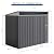 JY QAQA 6x4 FT Metal Outdoor Garden Storage Shed,Waterproof Metal Garden Sheds with Window and Lockable Double Door,Weather Resistant Steel Tool Storage House Shed for,Garden,Patio,Lawn, Dark Grey
