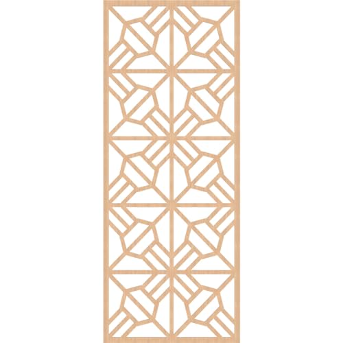 Image of Auburn Decorative Pierced Fretwork Wood Wall Panels, 33 3 /8 inchW x 84 3 /8 inchH x 1 /4 inchT, Hickory