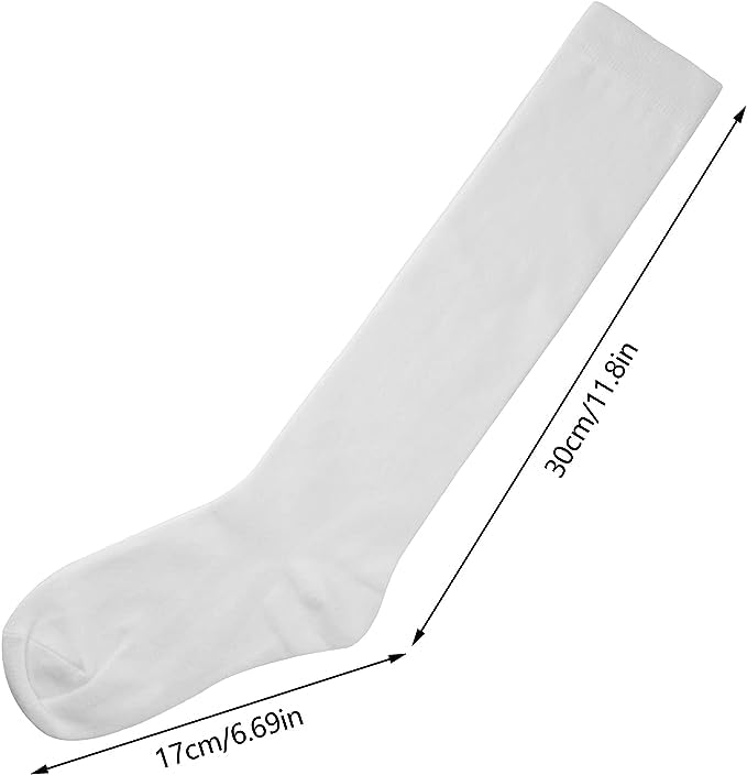 Image of WKLOUYHE Unisex Kid's School Uniform Cotton Knee High Socks Pack Of 06