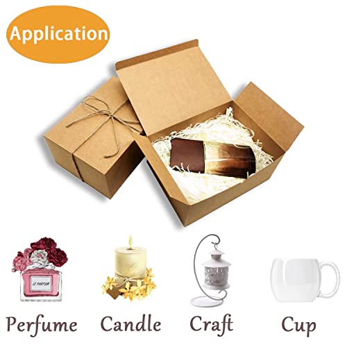 Brown Gift Box With Lids 10Pack 9X6.5X4 Inches, Kraft Gift Boxes For Christmas, Bridesmaid Proposal Gifts, Wedding, Birthday Party, Graduation, Easy Assembly Box With 66 Feet Twine #TOP1