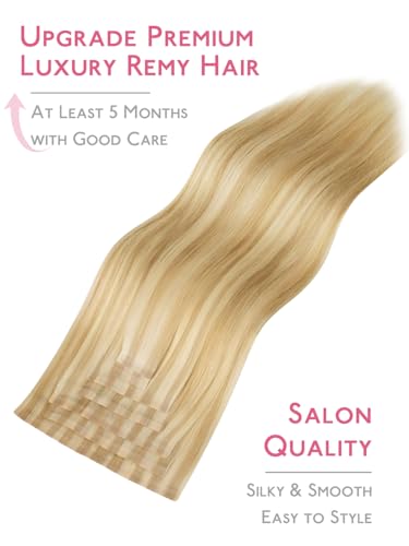 Image of WENNALIFE Multi-Piece Tape in Hair Extensions Human Hair, Tape in Weft