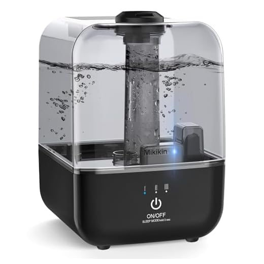 Cool Mist Humidifier, Ultrasonic Air Humidifiers for Bedroom Babies Home, 4.5L Large Top Fill Desk Humidifiers with Three Mist Modes, 360° Nozzle, Auto Shut-Off, Lasts Up to 30 Hours, Super Quiet