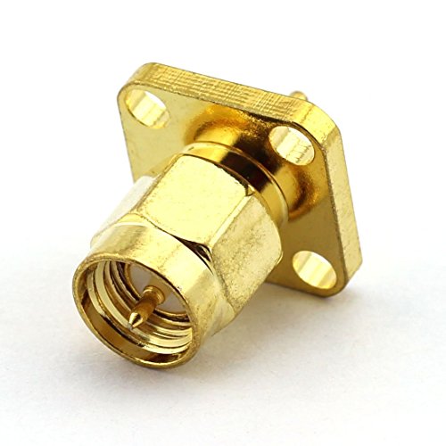 Pack 5 Adaptadores SMA Macho Coaxial para Panel miniatura 1