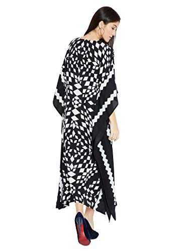 Image of Oussum Women Kaftan Plus Size Polyester Summer Lightweight Caftan Swimsuit Cover Ups Maxi African Mumu Lounge House Dress