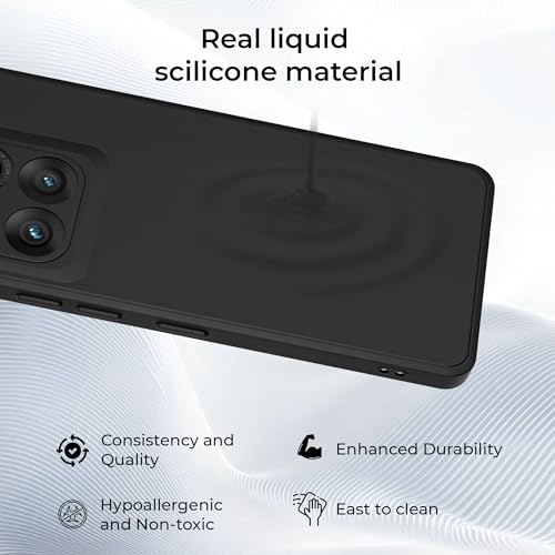 Image of A rtistque Back Cover Case for Motorola Moto Edge 60 Fusion 5G | Edge 60 5G |with Camera Protection | Shockproof TPU | Stylish Design | Ultra Matte | Moto Edge 60 Fusion 5g Back Cover - Black