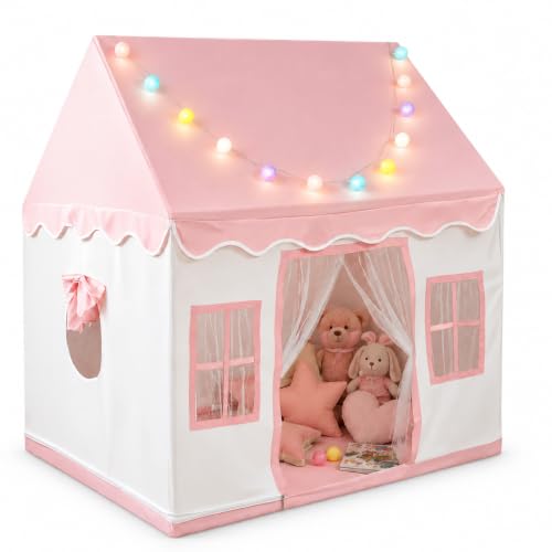 HOMGEN Tienda de Campaña Infantil Exterior Casita de Juegos Niños Interior