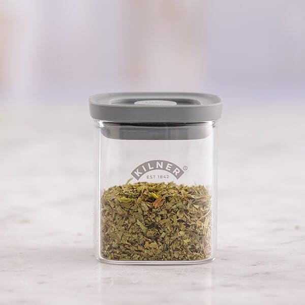 Kilner Fresh Storage 160ml Airtight Glass Spice Jar Durable Vacuum Seal Lid BPA-Free Glass for Herbs Spices Pantry Cupboard Kitchen Organisation - Image 3