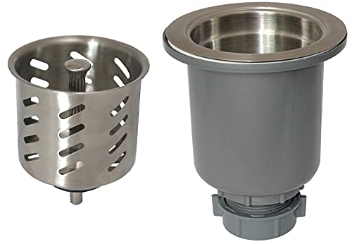 Colador de fregadero profundo de cocina Keeney K1435 acero inoxidable miniatura 2