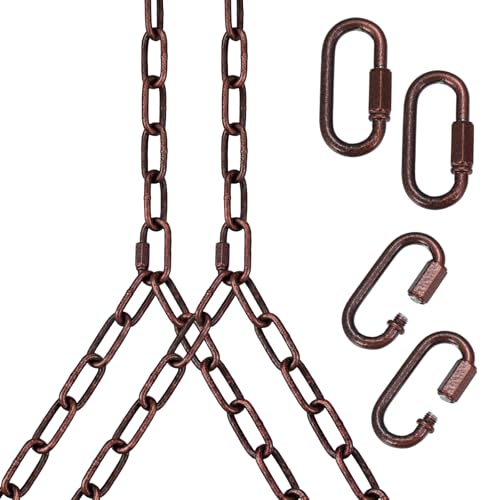 Otoolling 2 Pack Porch Swing Hanging Chain Kit, 1500 Lbs, 7.1ft Max, Bronze