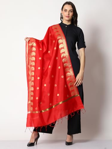 Women’s Banarasi Poly Silk Dupatta | 2.25 Mtrs | Traditional Ethnic Wear Rich Zari Weave | Festive & Party Wear2