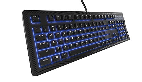 Image of SteelSeries Apex 100, Gaming Keyboard, Blue Backlit, Fully Customisable, (PC /Mac) - US Layout