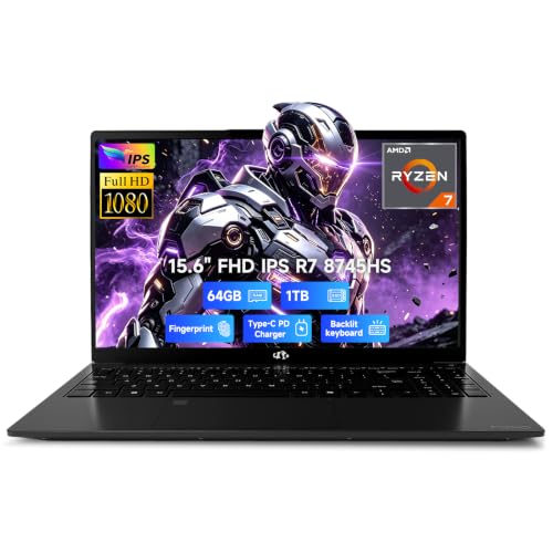 Image of AI-Productivity Light Gaming-Laptop AMD Ryzen 7 8745HS 64GB DDR5 1TB SSD