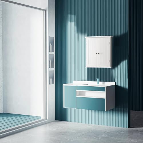 Our Modern Space BC-01 Modern Bathroom Wall Cabinet With Adjustable Shelf - Full Sized Wall Mounted Cabinets thumb #5