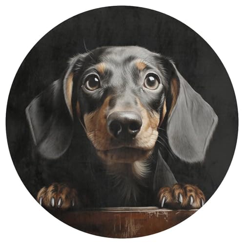 Alfombra de perro salchicha lavable para decoración de salón y dormitorio 5