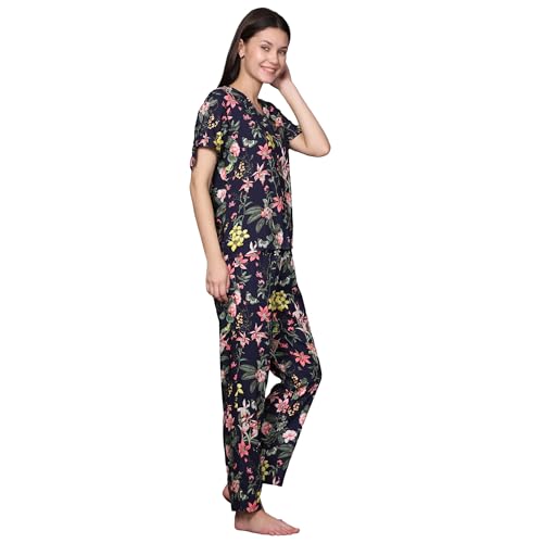 Image of B STORIES Women's Cotton Pyjama Set | Comfort and Relexed Nightsuit for Ladies