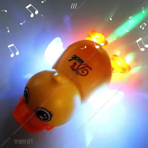 Image of Kids Mandi Musical Swimming Duck Toy | Light-Up Baby Crawling Toy with Hand & Leg Movement | Early Learning Bath & Floor Toy for Babies 6+ Months