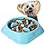 Decyam Slow Feeder Dog Bowl Slow Eating Dog Bowl Pet Puppy Fun Puzzle Feeder Non Skid Bloat Stop Feeding Bowl (Small/Medium, Blue Flower)