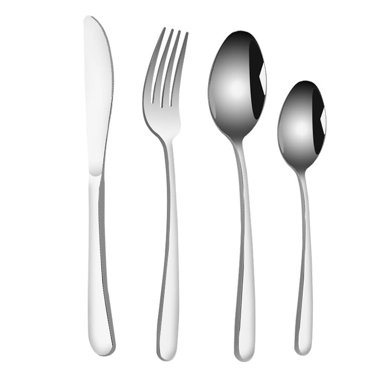 Set cuchillos y cubiertos 24 piezas acero inox