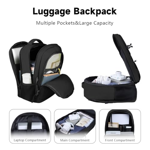 Image of 16 inch Travel Laptop Backpack, Airline Approved Bag, Black