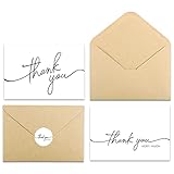 30 Pack Thank You Cards with Envelopes, 4' x 6' Professional Looking | Suitable for Business, Baby Shower, Wedding, Small Business, Graduation, Bridal Shower, Funeral