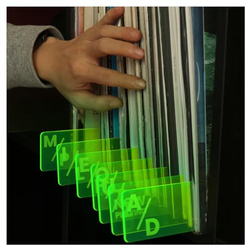 TAKMORK Divisores de Discos de Vinil Acrílico: Separadores de Discos Fluorescentes, Separadores Reta