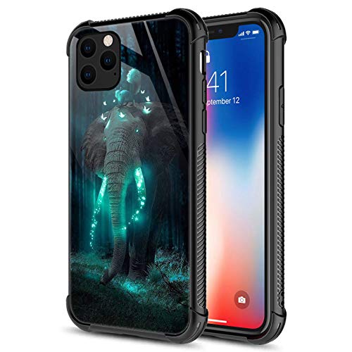 CARLOCA Compatible with iPhone 12 Pro Max Case,Dream Forest Elephant iPhone 12 Pro Max Cases for Girls,Graphic Design Shockproof Anti-Scratch Drop Protection Case for Apple iPhone 12 Pro Max