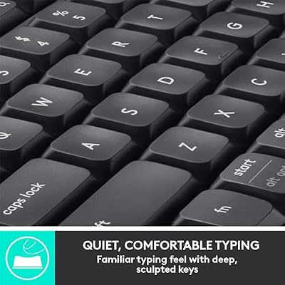 Logitech MK850 Performance Wireless Keyboard and Mouse Combo for Windows, macOS & ChromeOS, Bluetooth & 2.4 GHz USB Receiver, Full-Size Ergonomic Keyboard, Multi-Device, Cushioned Palm Rest Graphite